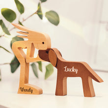 Lade das Bild in den Galerie-Viewer, FamilyBear™ - Personalisierte Hundeliebe Figur aus Holz
